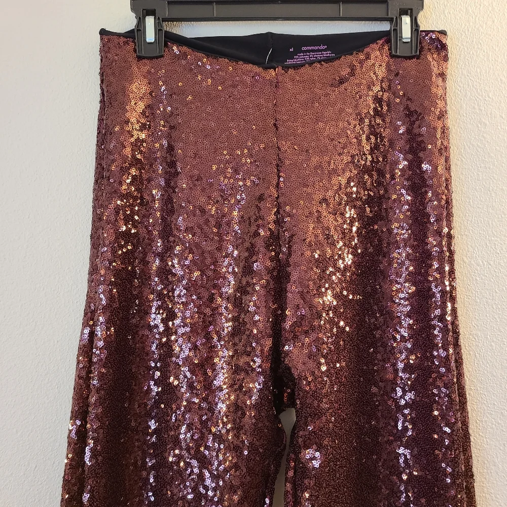 Commando Sequin Wine Leggings NWT - Picture 3 of 9